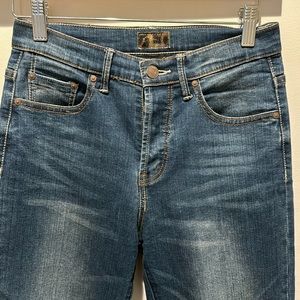 Mother medium wash crop jeans
